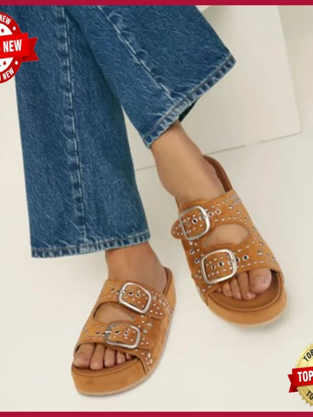 Platform Wedge Sandals with Adjustable Straps, Arch Support, Recycled Materials